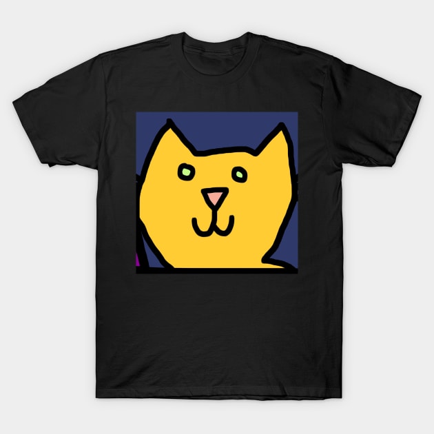 Confused Cat Detail Square T-Shirt by ellenhenryart